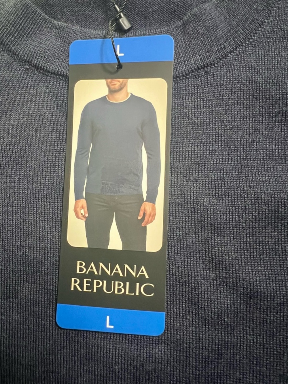 Banana Republic Men's Crewneck Sweater in Navy